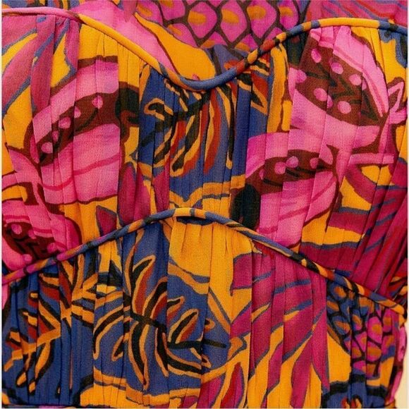 NWT Farm Rio Yellow Fruit Dream Long Sleeve Mini Dress-K1 - Picture 6 of 9